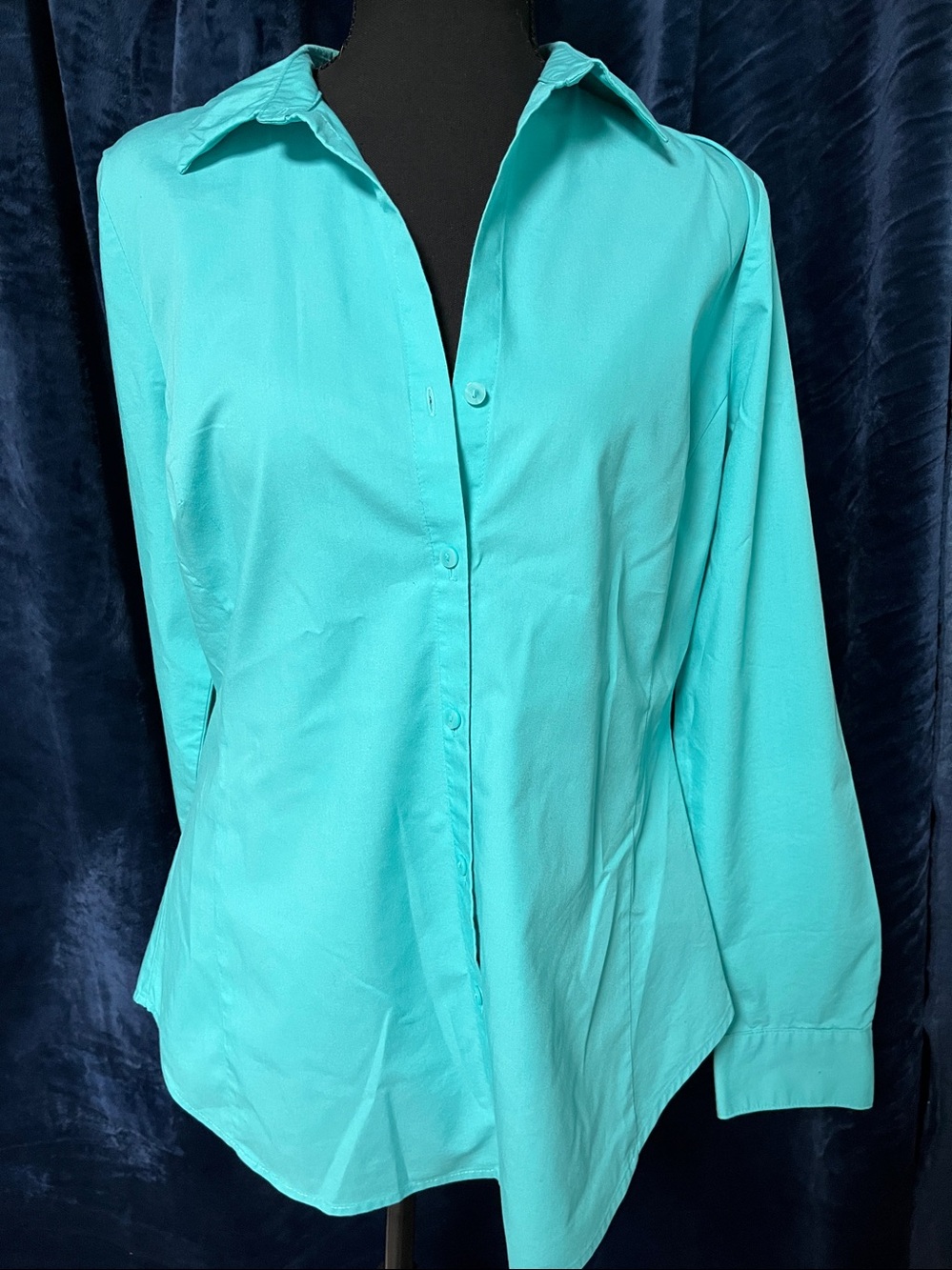 Nice cotton Worthington Turquoise Button-Down Shirt